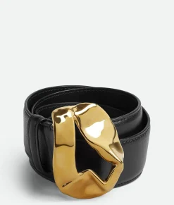 Bottega Veneta Abstract Belt Black Discount