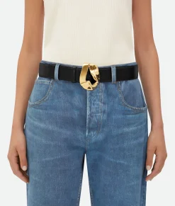 Bottega Veneta Abstract Belt Black Discount