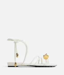 Bottega Veneta Adam Flat Sandal White Discount