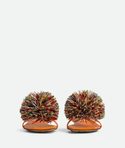 Bottega Veneta Adam Flat Sandal Papaya / Multicolor New
