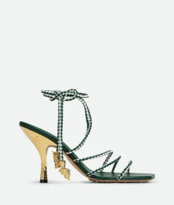 Bottega Veneta Adam Sandal Emerald green/glacier Discount