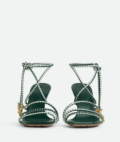 Bottega Veneta Adam Sandal Emerald green/glacier Discount