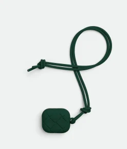 Bottega Veneta Airpods Case Emerald green Outlet