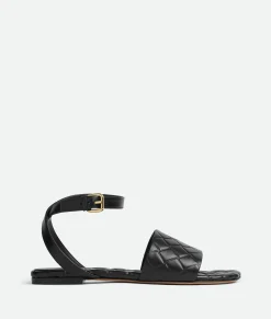Bottega Veneta Amy Flat Sandal Black Discount