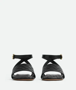 Bottega Veneta Amy Flat Sandal Black Discount