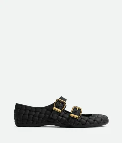 Bottega Veneta Amy Mary-Jane Ballerina Black Outlet