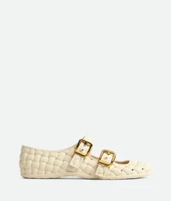 Bottega Veneta Amy Mary-Jane Ballerina Sea salt Discount