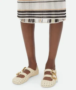 Bottega Veneta Amy Mary-Jane Ballerina Sea salt Discount