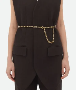 Bottega Veneta Andiamo Chain Belt Muse brass Online