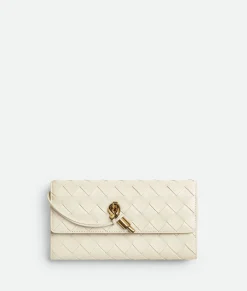 Bottega Veneta Andiamo Large Flap Wallet Sea salt Sale