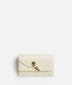 Bottega Veneta Andiamo Zippered Card Case Sea salt Outlet