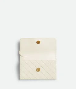 Bottega Veneta Andiamo Zippered Card Case Sea salt Outlet