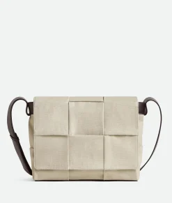 Bottega Veneta Arco Flap Messenger Greige/fondant