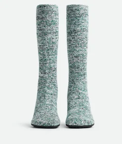 Bottega Veneta Atomic Boot White/ black/ emerald green Discount