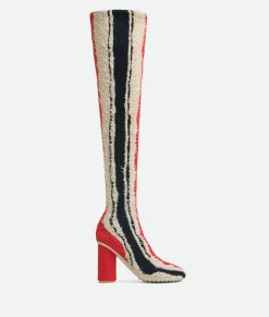 Bottega Veneta Atomic Over-The-Knee Boot Navy/sea salt/tomato New