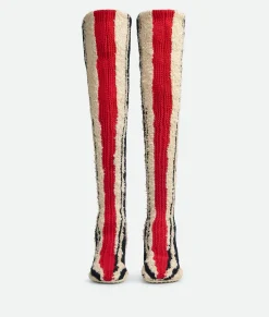 Bottega Veneta Atomic Over-The-Knee Boot Navy/sea salt/tomato New