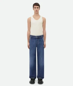 Bottega Veneta Belted Cargo Denim Mid blue