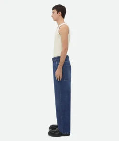 Bottega Veneta Belted Cargo Denim Mid blue