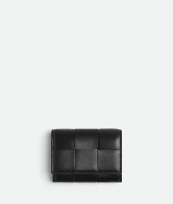 Bottega Veneta Bi-Fold Card Case Black Hot