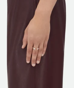 Bottega Veneta Bolt Ring Silver/yellow gold