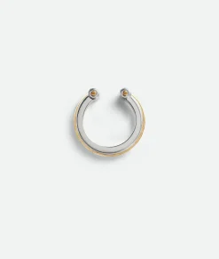 Bottega Veneta Bolt Ring Silver/yellow gold