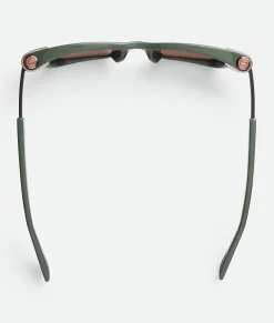 Bottega Veneta Bolt Squared Sunglasses Green/copper
