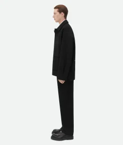 Bottega Veneta Bonded Cotton Wool Blouson Black/navy Online