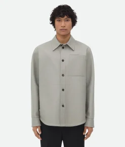 Bottega Veneta Bonded Leather Shirt Seal Outlet