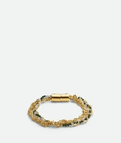 Bottega Veneta Braid Bracelet Dark green Clearance