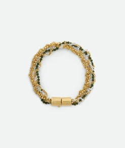 Bottega Veneta Braid Bracelet Dark green Clearance