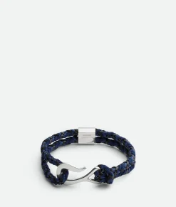 Bottega Veneta Braid Leather Bracelet Duke/black Discount
