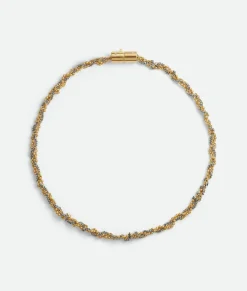 Bottega Veneta Braid Necklace Silver/yellow gold