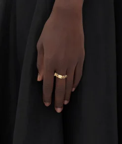 Bottega Veneta Braid Ring Silver/yellow gold Hot