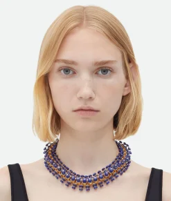 Bottega Veneta Bubble Necklace Lapis/white Hot