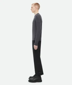 Bottega Veneta Bv Embroidery Wool Jumper Grey melange Clearance