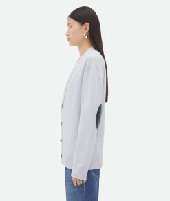 Bottega Veneta Cashmere Cardigan Morning mist