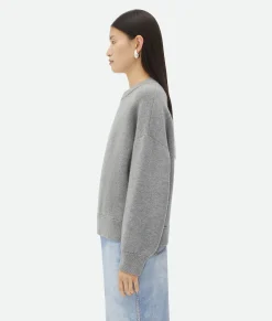 Bottega Veneta Cashmere Jumper Light grey melange Clearance