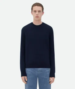 Bottega Veneta Cashmere Jumper Navy Discount