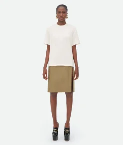 Bottega Veneta Cashmere T-Shirt Chalk Discount