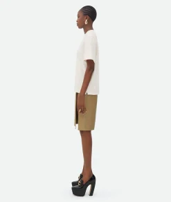Bottega Veneta Cashmere T-Shirt Chalk Discount