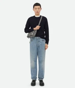 Bottega Veneta Cassette Navy/white/black Hot