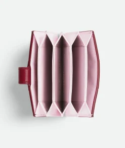 Bottega Veneta Cassette Accordion Card Holder Dark red / Bliss washed New