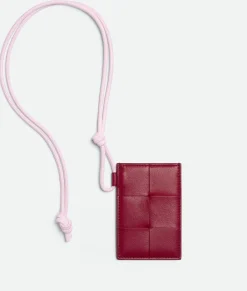 Bottega Veneta Cassette Badge Holder Dark red / Bliss washed