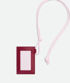 Bottega Veneta Cassette Badge Holder Dark red / Bliss washed
