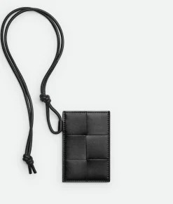 Bottega Veneta Cassette Badge Holder Black/parakeet Online