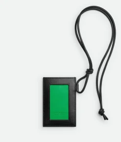 Bottega Veneta Cassette Badge Holder Black/parakeet Online