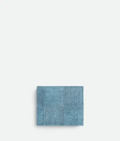 Bottega Veneta Cassette Bi-Fold Wallet Blue melange/ice Outlet