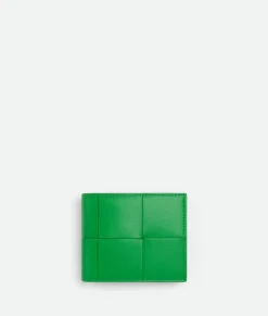 Bottega Veneta Cassette Bi-Fold Wallet With Coin Purse Parakeet Best