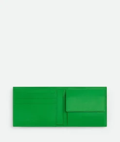 Bottega Veneta Cassette Bi-Fold Wallet With Coin Purse Parakeet Best