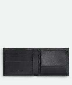Bottega Veneta Cassette Bi-Fold Wallet With Coin Purse Black
